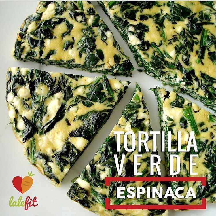 Tortilla verde con espinacas