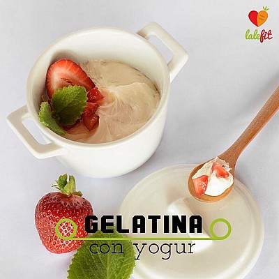 Gelatina con yogur