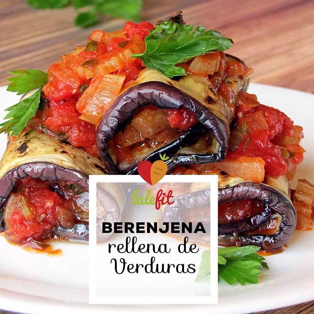 Berenjena rellena de vegetales 