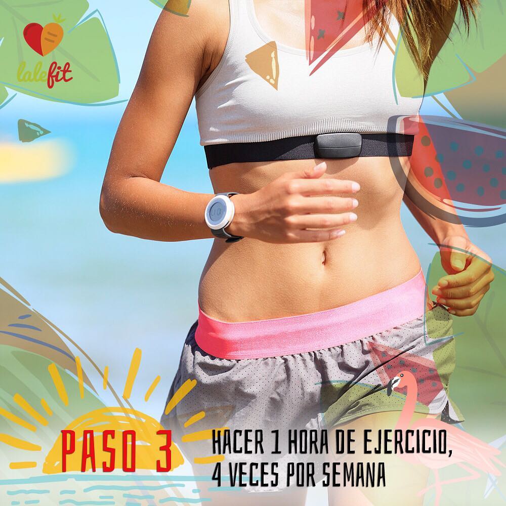 Paso 3 del reto verano con lalefit 