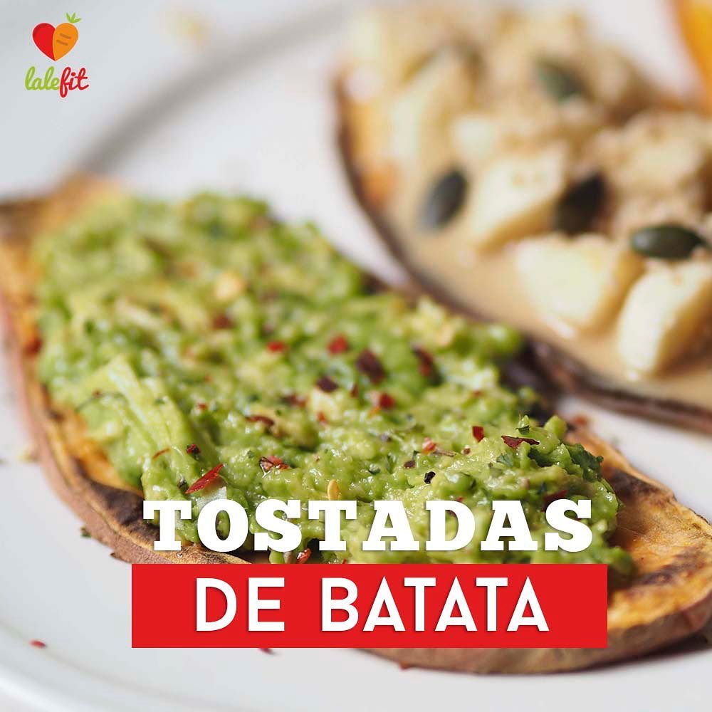 Tostadas de batata con aguacate o guacamole